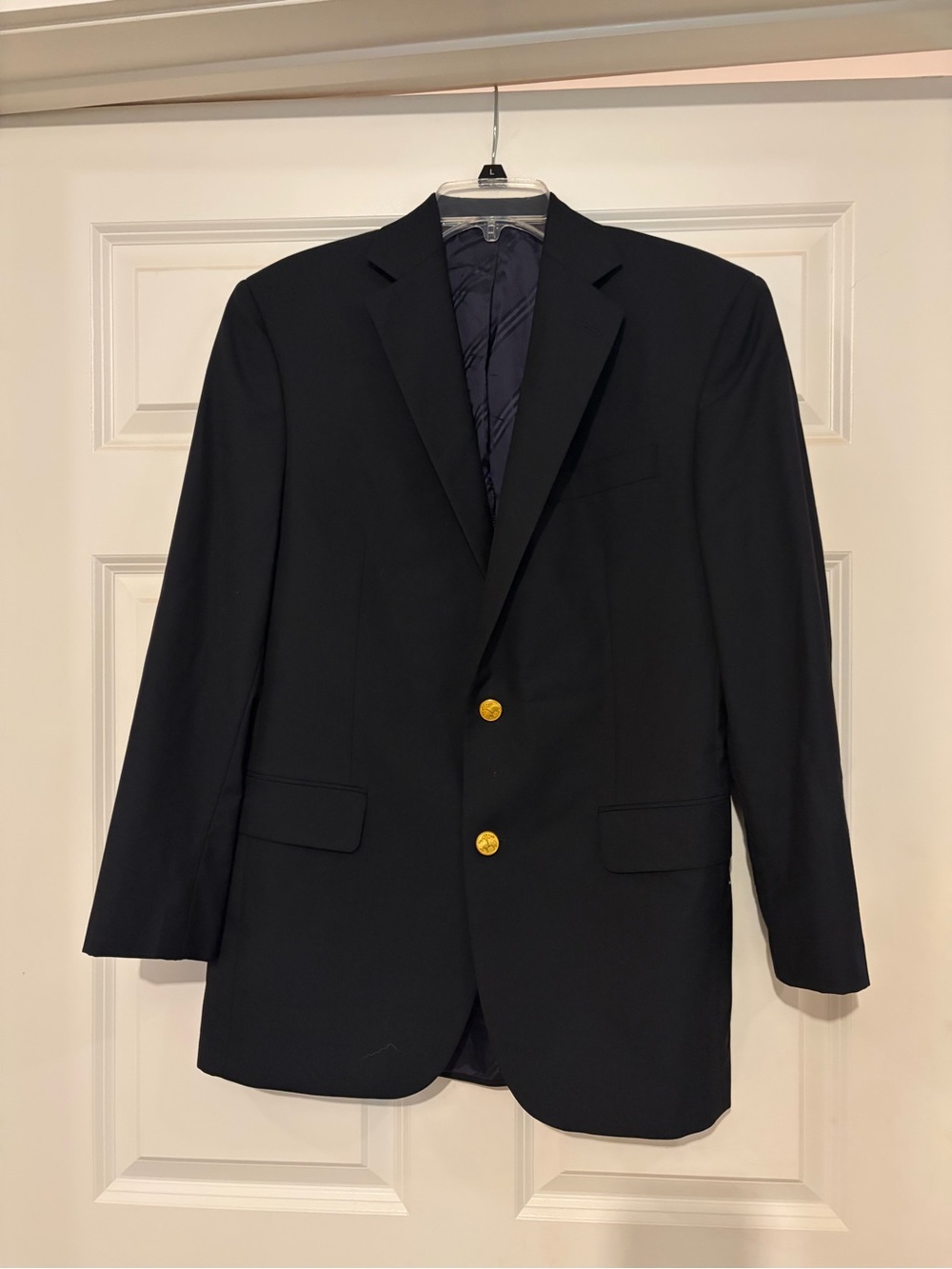 Brooks Brothers Navy Blazer with Gold Buttons sports coat